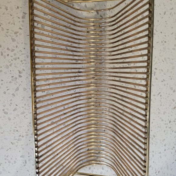 1960s Vintage Gold Tone Wire Record Holder for 45 rpm. Pre-owned . - Picture 9 of 9